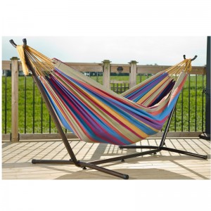 Hamaca corlorful brasileña doble - Cama para dos personas para tela de algodón tejida para uso en el patio trasero, el porche, el exterior y el interior para comodidad suprema, hecha a mano
